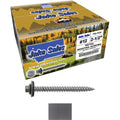 12 x 2-1/2' Charcoal Metal Roofing Screws - Hex Washer Head- Self-Starting/Tapping - EPDM Washer. 3 X 250 Bags - 750 Screws