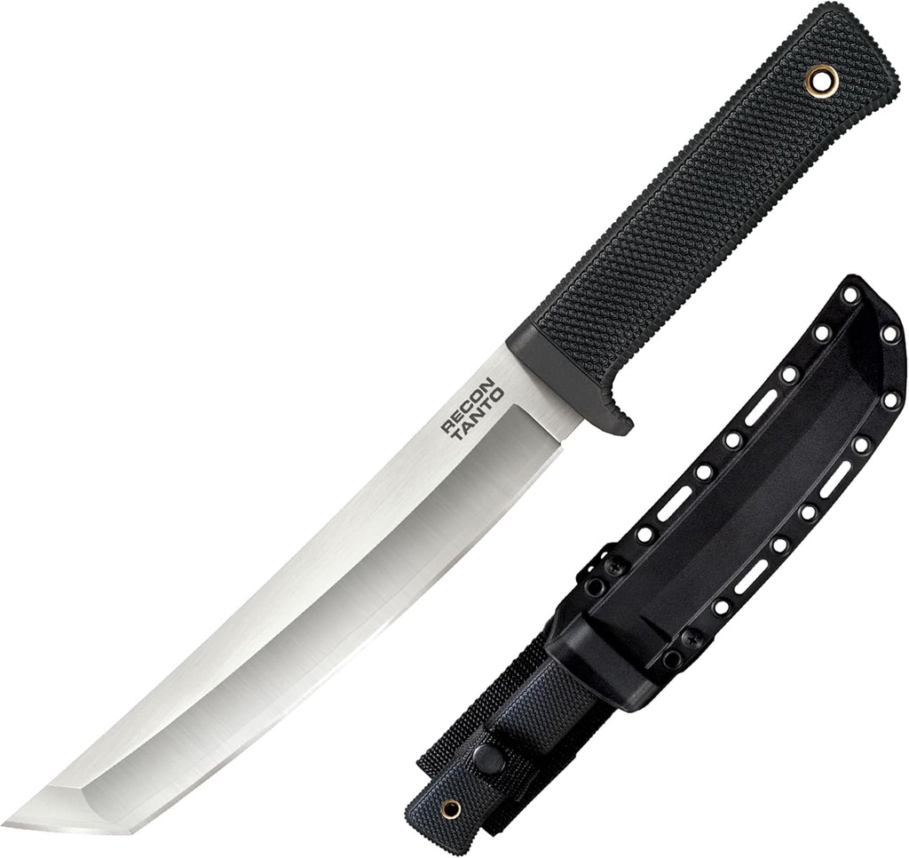 COLD STEEL Recon Tanto 7' VG-10 San Mai Razor-Sharp Blade 4.75' Kray-Ex Handle Military Tactical Fixed Blade Knife w/Secure-Ex Sheath