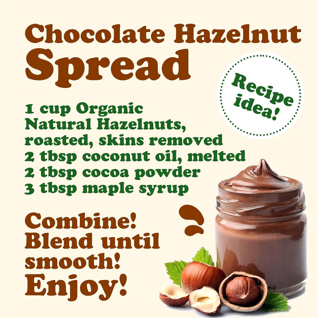 Food to Live Organic Hazelnuts, 2 Pounds – Non-GMO, Raw Filberts, Whole, Shelled, Unsalted, Kosher, Vegan, Bulk. Crunchy, Wholesome Snack. Great for Baking, Trail Mixes