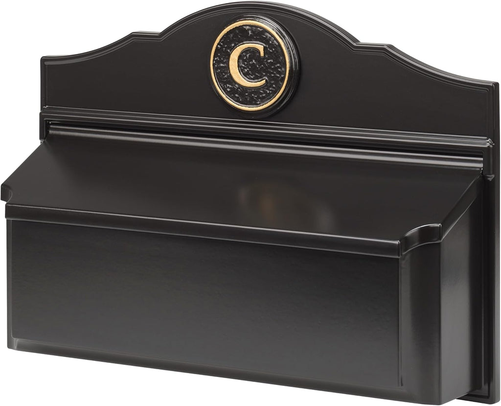 Whitehall Colonial Mailbox for Outside, Custom Wall Mailbox with Monogram