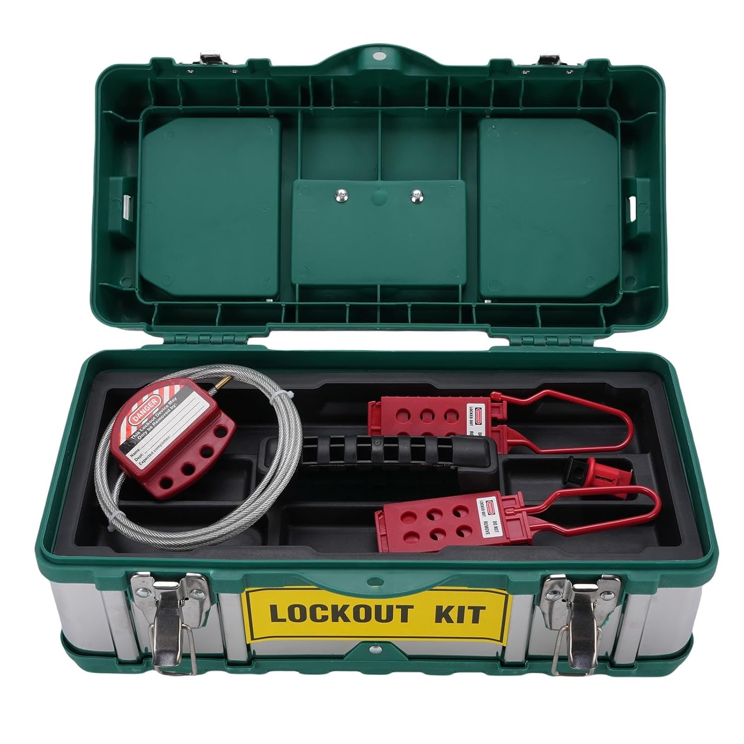 Generic Lockout Tagout Kit Electrical Loto, Clamp On Circuit Breaker Lock Out, Group Lockout Hasps, Plug Lock, Loto, Padlocks, Ball Valve, Tool Box, Universal for Electrical