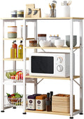 Shelf Unit Microwave Stand with Storage and Drawer Storage Cart Workstation Shelf 4-Tier Kitchen Baker's Rack Utility Shelf for Kitchen Cabinet Tableware (Color : White Size : 80x30x106cm)