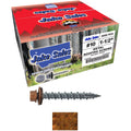 10 x 1-1/2' Copper Metal Roofing Screws - Hex Washer Head- Self-Starting/Tapping - EPDM Washer. 8 X 250 Bags - 2,000 Screws