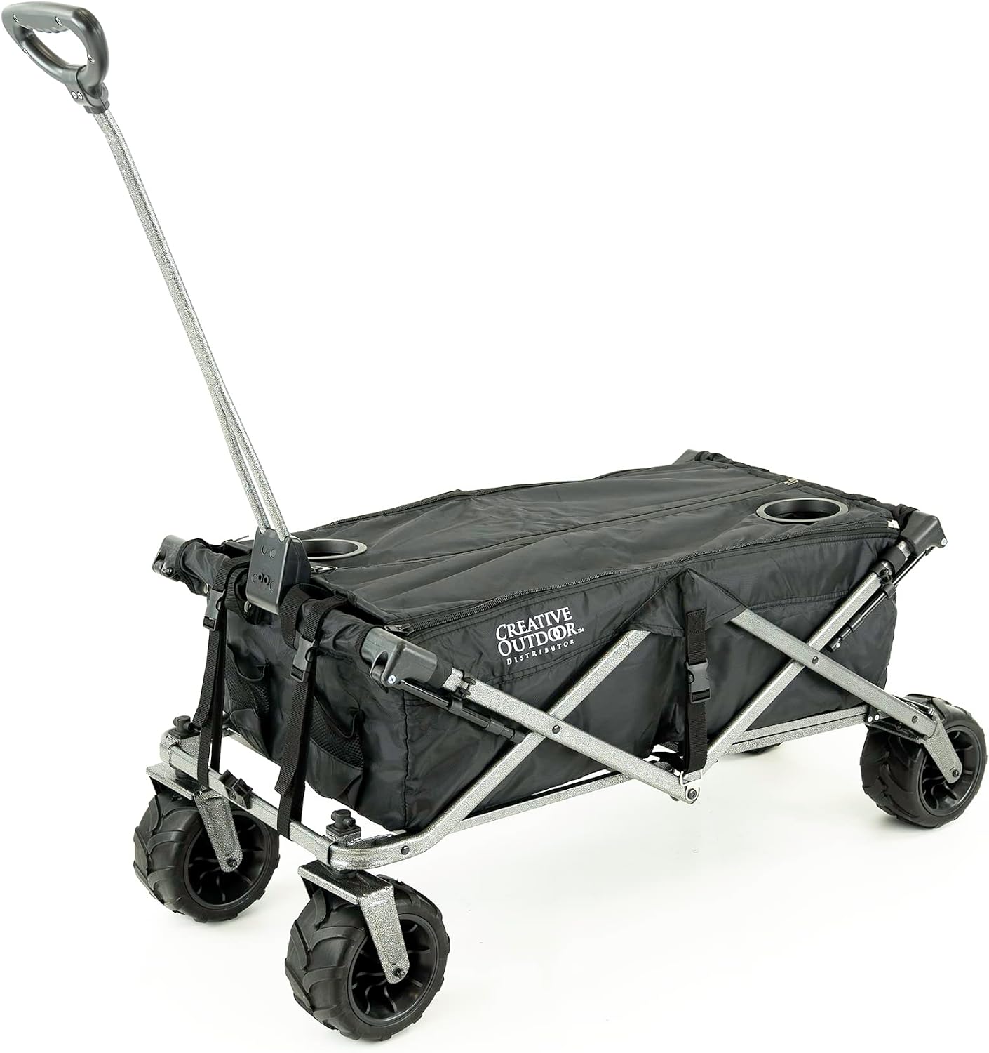 Creative Outdoor All-Terrain Deluxe Wagon | 360 Swivel All Terrain Wheels | Great for Beach, Park, Garden & Tailgate | Multiple Color Options
