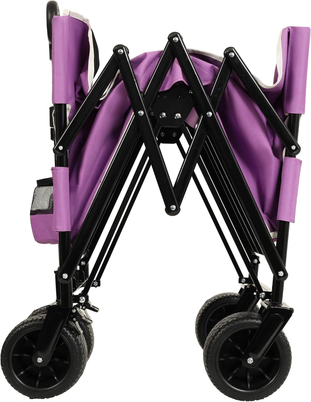 3-in-1 Convertible Folding Wagon Cart - 500lbs Heavy-Duty, 180L Capacity, All-Terrain Wheels for Camping, Beach, Sports & Garden - Perfect for Outdoor Adventures! (Purple)