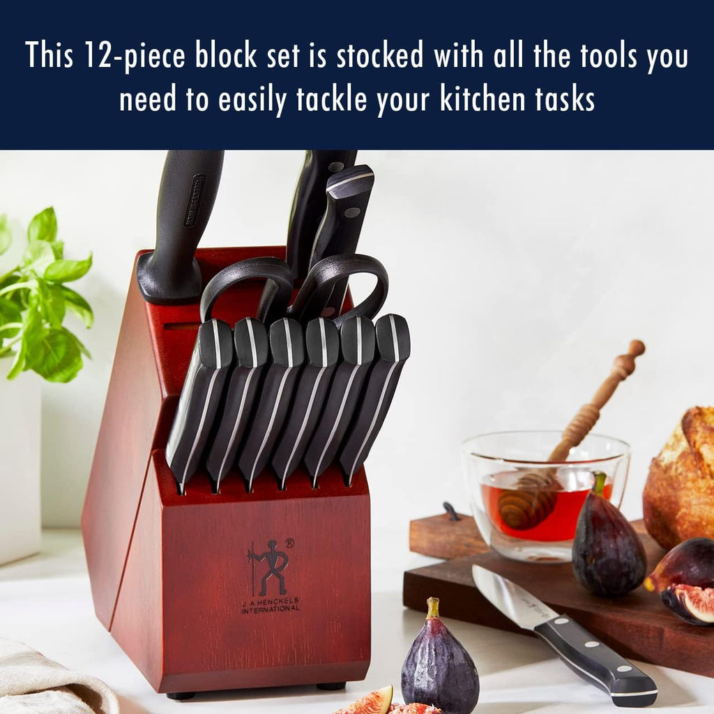 HENCKELS Dynamic Razor-Sharp 12-Piece Knife Set, Chef , Bread , Steak , German Engineered Informed by 100+ Years of Mastery