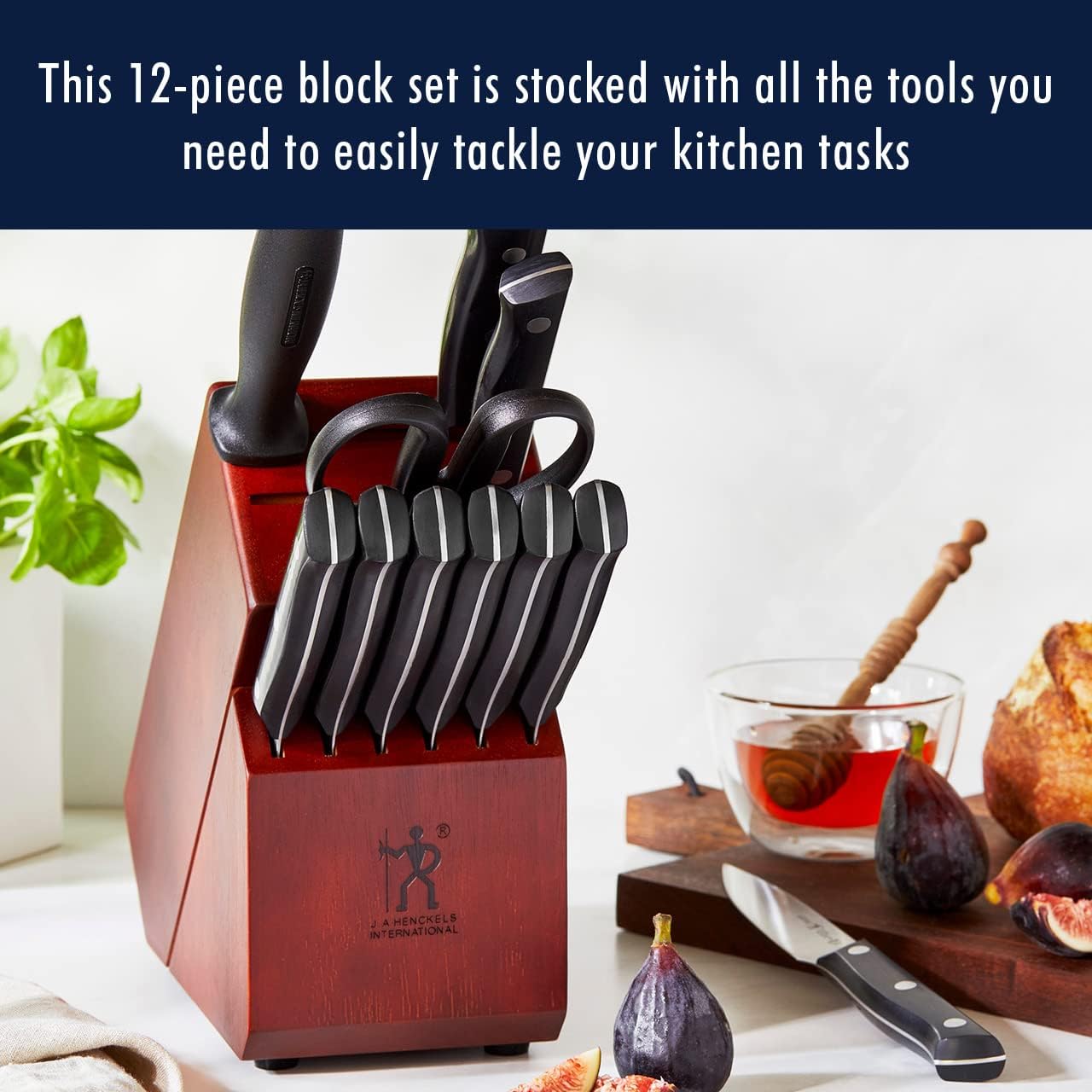 HENCKELS Dynamic Razor-Sharp 12-Piece Knife Set, Chef , Bread , Steak , German Engineered Informed by 100+ Years of Mastery