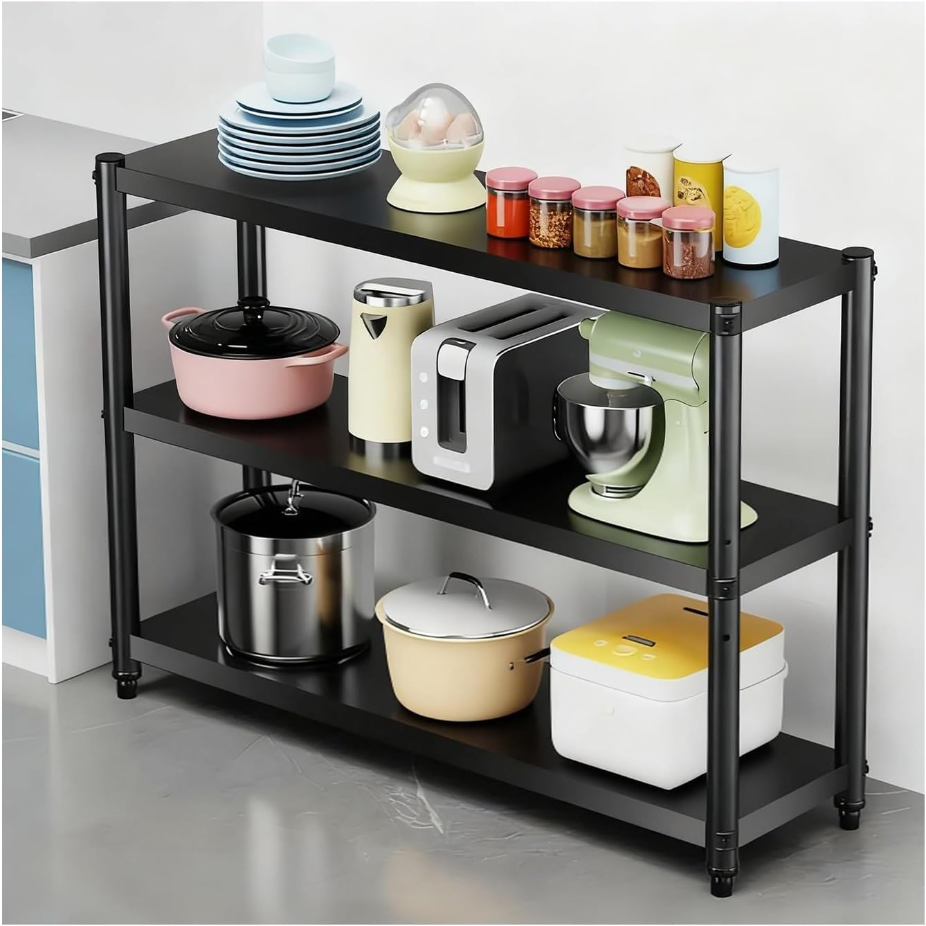 Bakers Racks for Kitchens，Kitchen Microwave Stand with Storage，Large-Capacity Storage, Layered Organization, Sturdy Load-Bearing Capacity, and Versatile.(80 * 50 * 80CM)