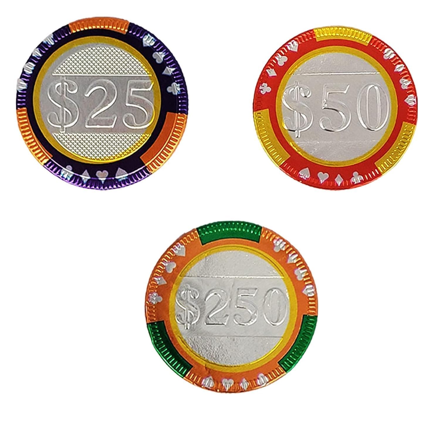 Fruidles Casino Poker Chips - Belgian Milk Chocolate Coins, Kosher Certified Dairy, Non GMO (20 Pounds (Bulk))