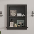 Recessed Medicine Cabinet,14x18 in Wall Bathroom Cabinet with Storage,Bathroom Niche for Shower Wall for Bedroom/Hallway,Black Shower Niche,Wall Niches Insert for Drywall,MDF