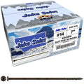 Jake Sales #14 x 7 Coated Torx/Star Drive Gutter Screws - Brown Exterior Coated Fasteners - for Fastening Gutters to Wood - Torx/Star T-30 Drive Head (Full Box - 650 Screws)