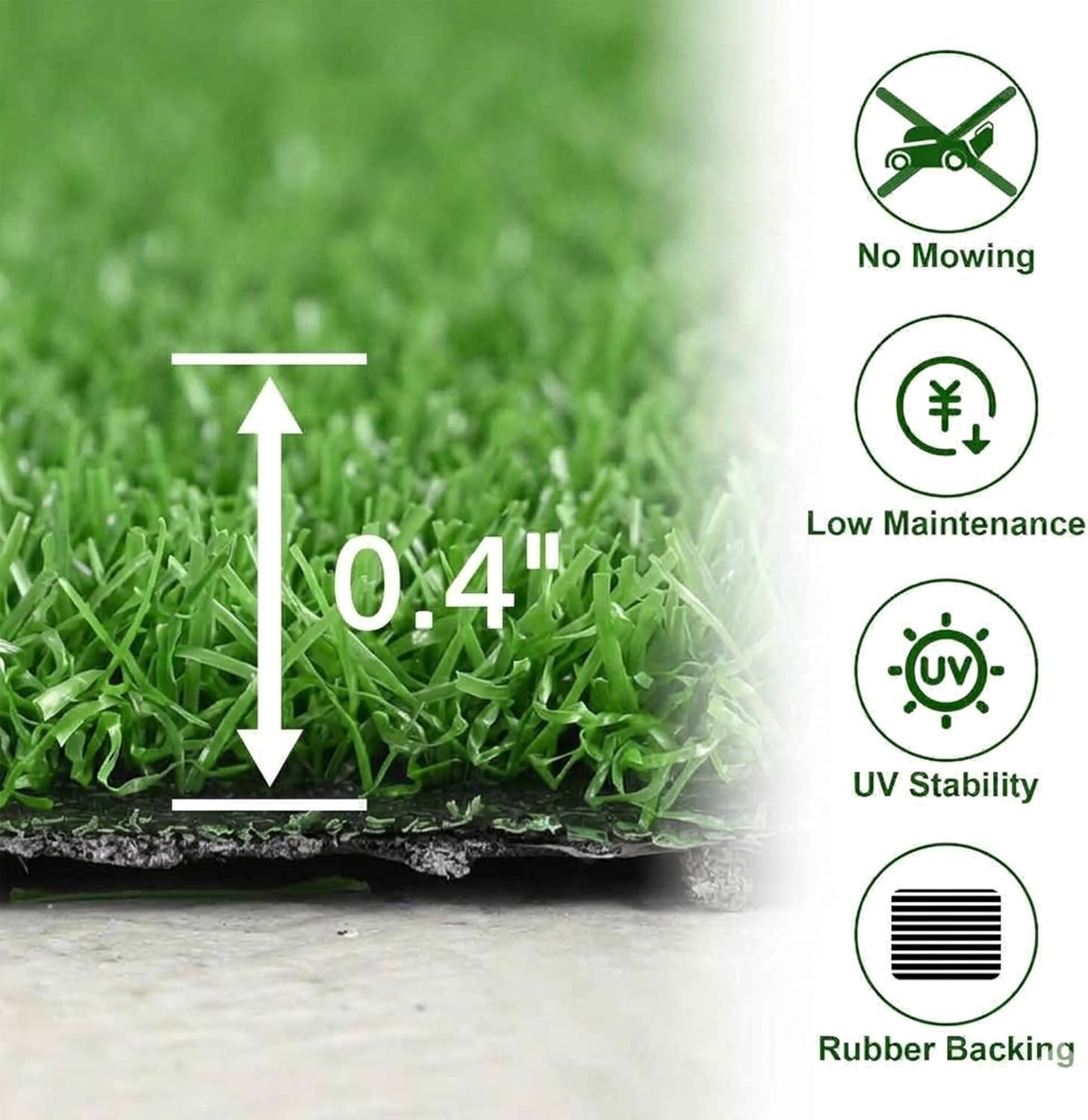 Yescom Sports Sled Strips Turf Gym Flooring for Weight Sled Push Pull Equipment Crossfit Outdoor Indoor 65'x3'(200 Sq.Ft) 0.4