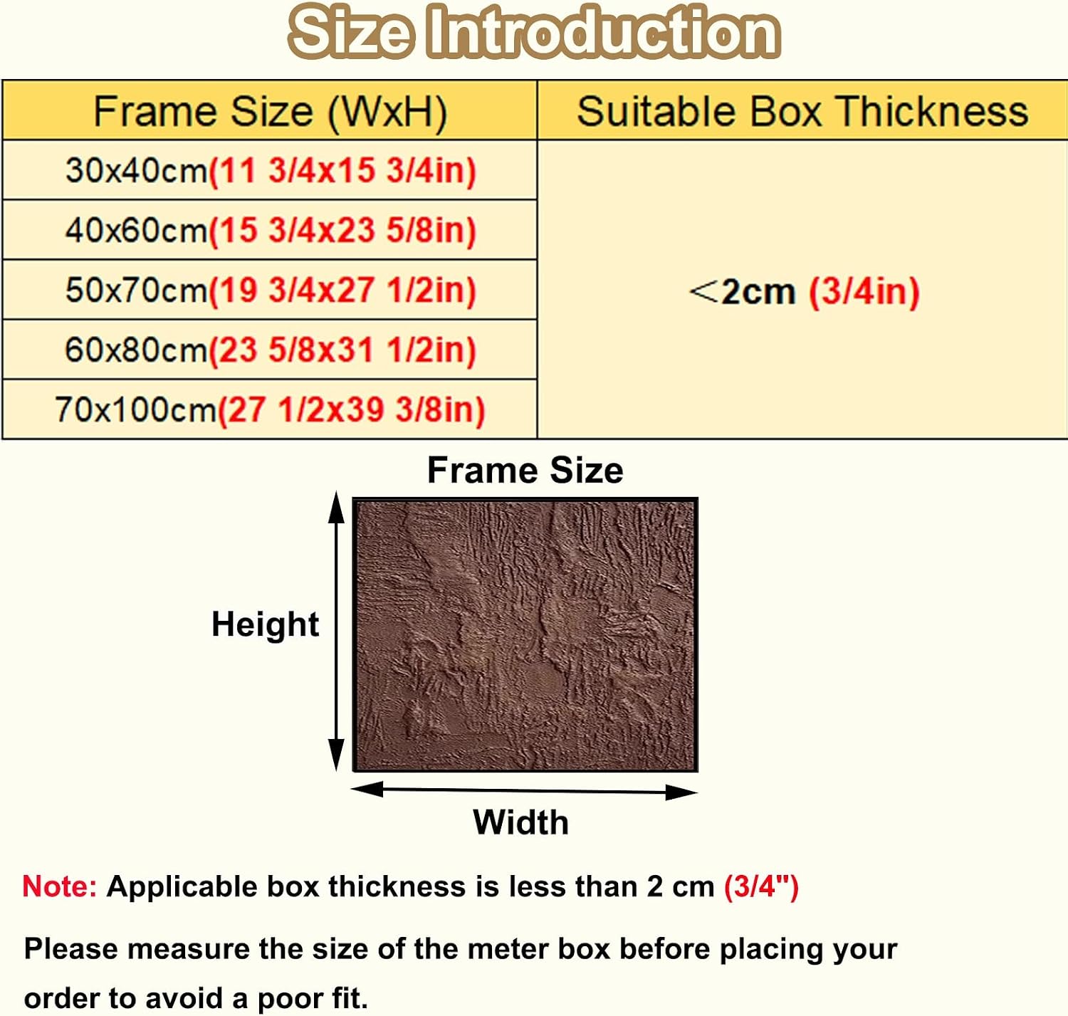 Wall Mounted Circuit Electrical Panel Cover, Vertical Breaker Box Covers for Decorative Wall/Hide Meter, Artative Fuse Box for Distribution Panel(Deep Coffee,40x60cm(15 3/4x23 5/8in))
