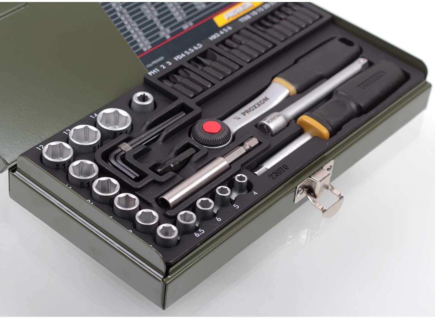 Proxxon 23070 38-Piece 1/4-Inch Drive Screwdriver/Socket Set with Magnetic Adapter
