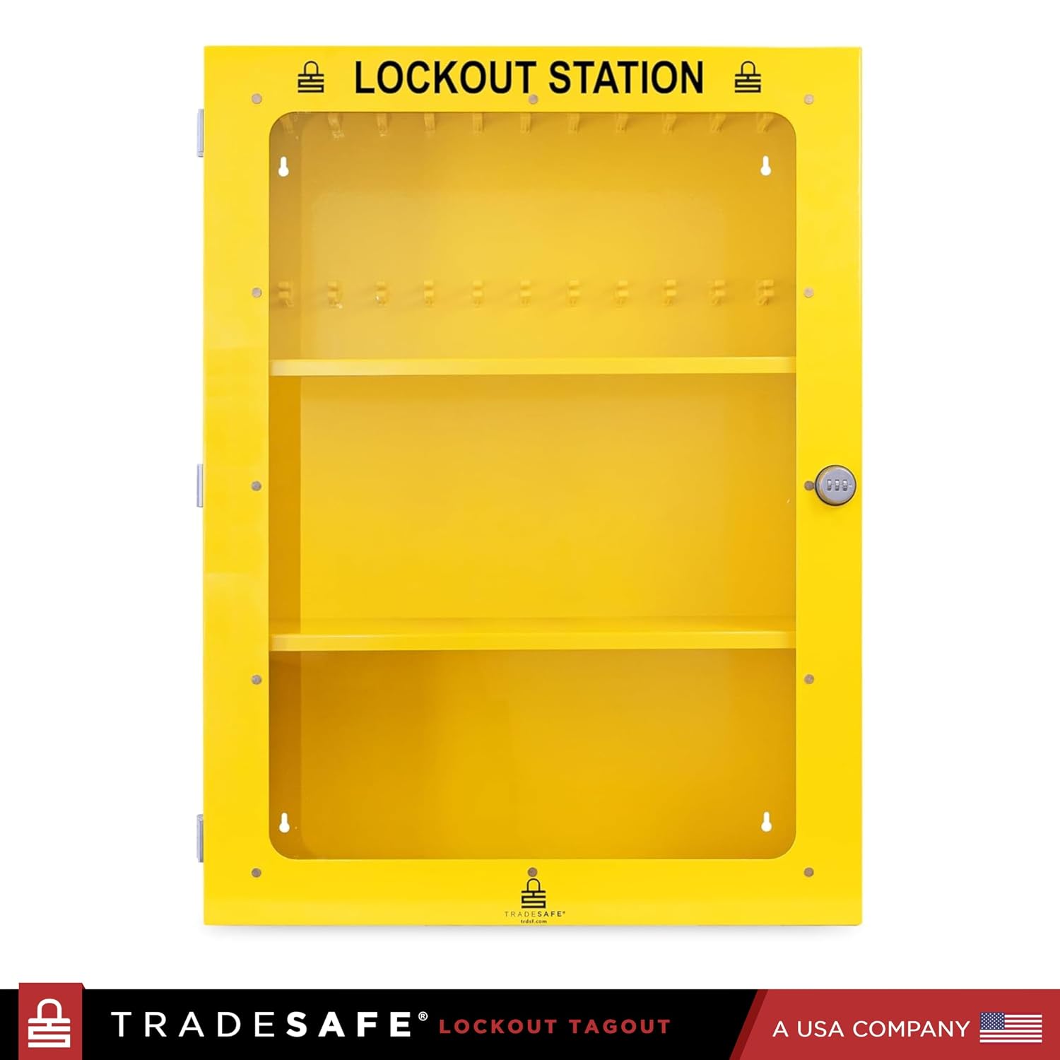TRADESAFE Lockout Tagout Cabinet, Lock Out Tag Out Station Unfilled - No Loto Devices Included, Wall-Mountable Lockout Tagout Station Cabinet, Loto Box 24 x 8 x 31-1/2 inches