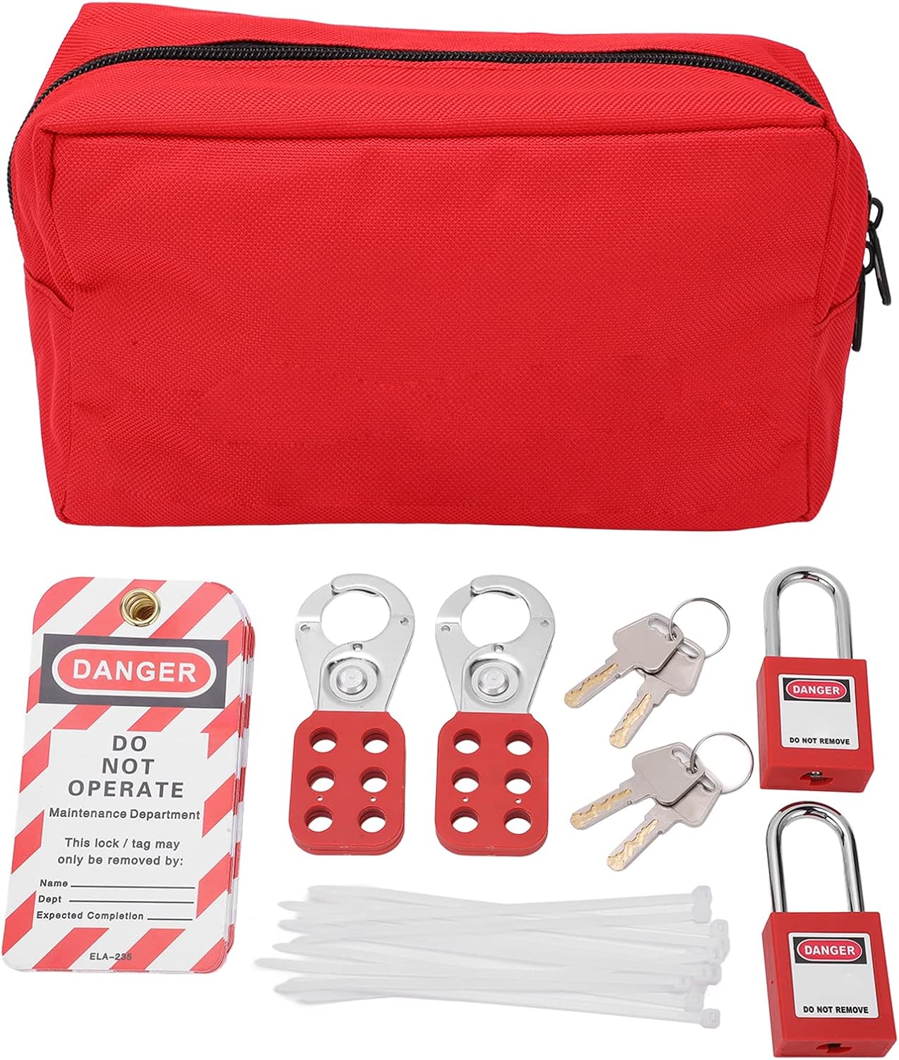 Dura Safety Padlocks and Lockout Tagout Loto Gear,Comprehensive Lockout Tagout Kit,for Lockout Hasp and Tags