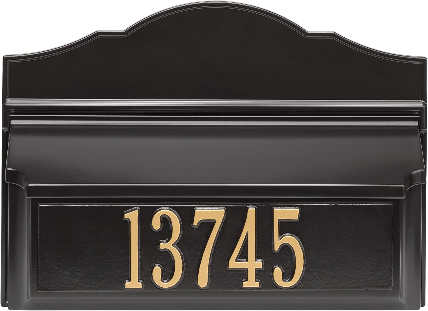 Whitehall Colonial Mailbox with House Numbers, with Personalized Address Plaque, Wall Mount Mailbox for Outside