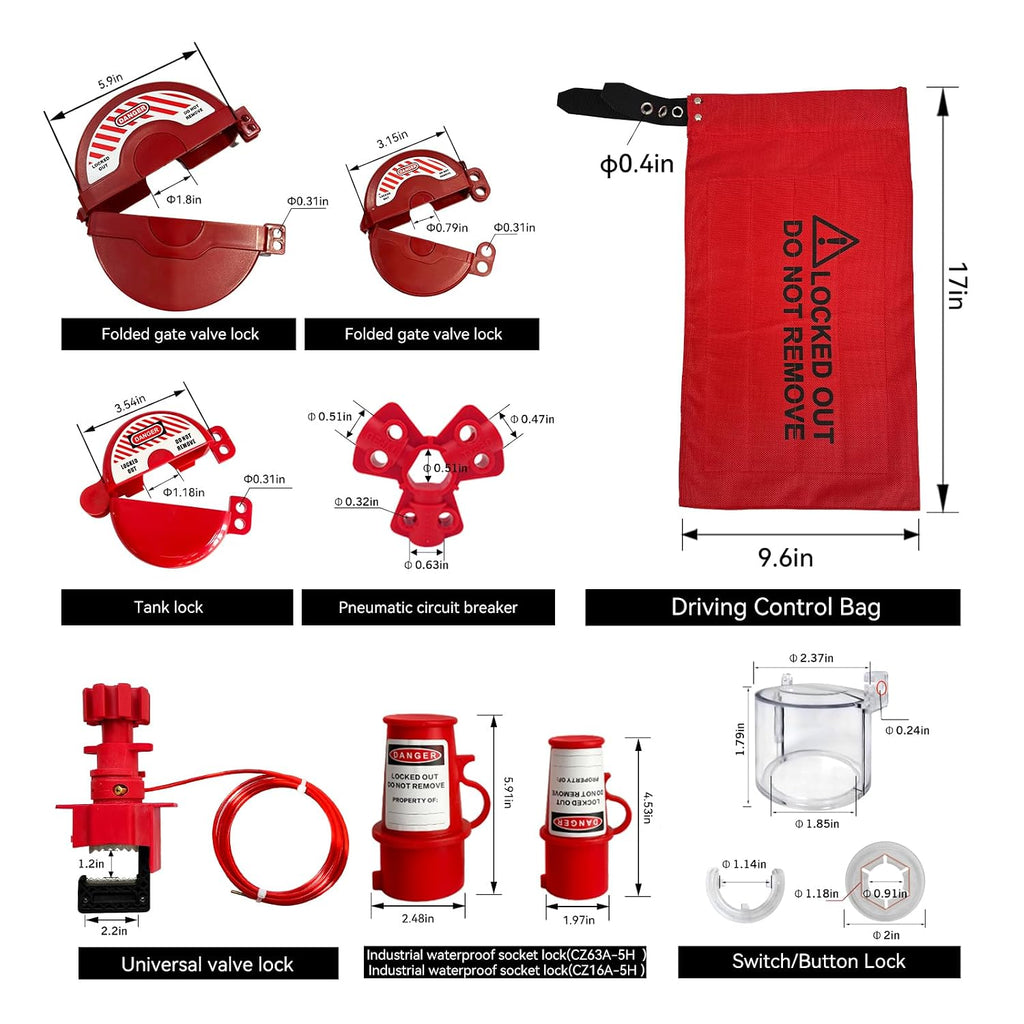 Lockout Tagout Station, Lock Out Tag Out Station Unfilled, Wall Mount Transparent visualisation Loto Kit Board