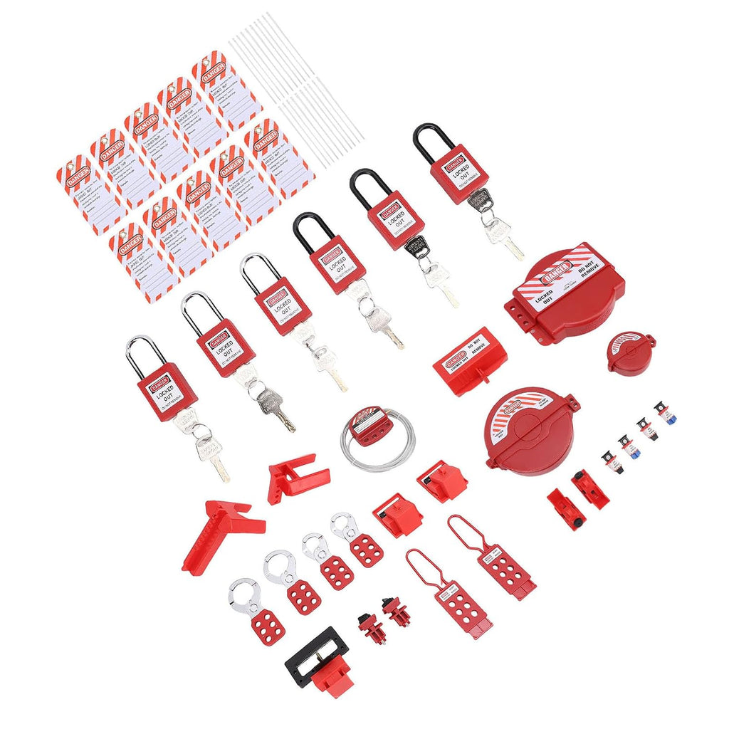 Lockout Tagout Kit Electrical Loto, Clamp On Circuit Breaker Lockout, Hasps, Loto, Safety Padlocks, Plug Lock, Ball Valve, Tool Box, for Electrical, Industrial