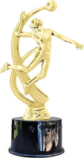 Express Medals Girls Female Volleyball Player Award Trophy Party Favor Gift Prize Including 4 Gold Color Decals to Custom Personalize The Black Round Base