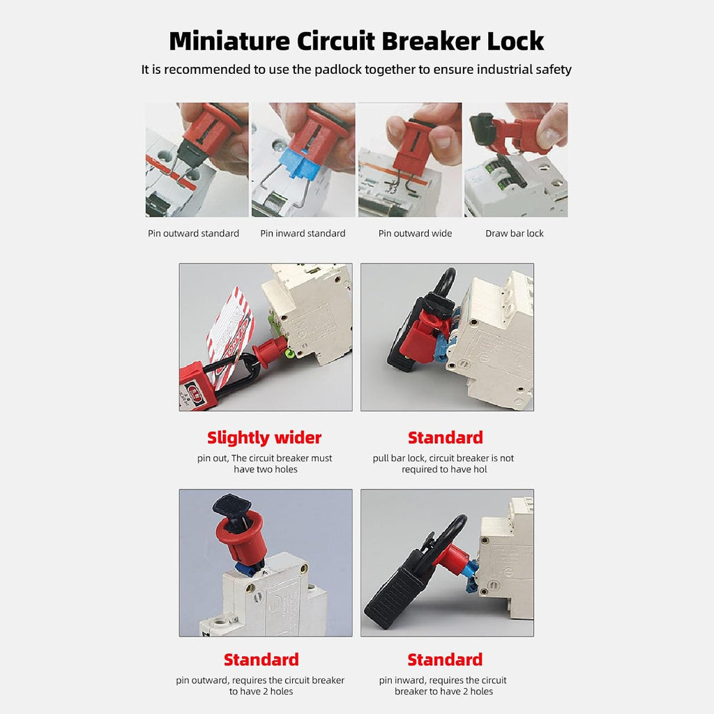 Lockout Tagout Kit Electrical Loto, Clamp On Circuit Breaker Lockout, Hasps, Loto Tags, Safety Padlocks, Plug Lock, Ball Valve, Tool Box, for Electrical, Industrial
