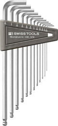 PB SWISS TOOLS Allen Key Set PB 212Z.LH-12 | 100% Swiss Made | 12-Piece Long Hex Key Set with Ballpoint, Inch Sized, for Screwdriving Work in Industry and Handcraft