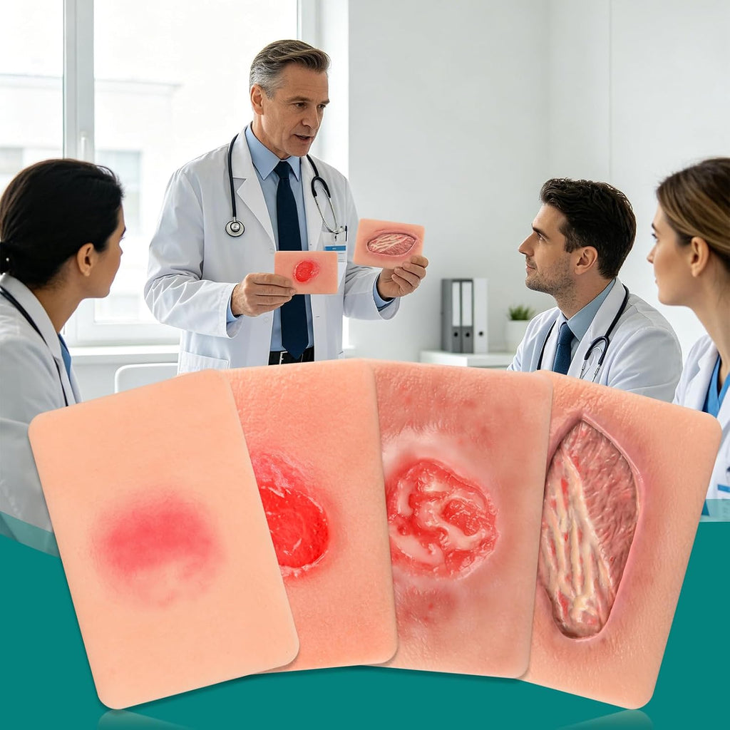 Pressure Ulcer Wound Models Pocket Size for Nursing Training, Pressure Wound Packing Trainer for Medical Education, Bedsore Wound Care Demonstrations Tool
