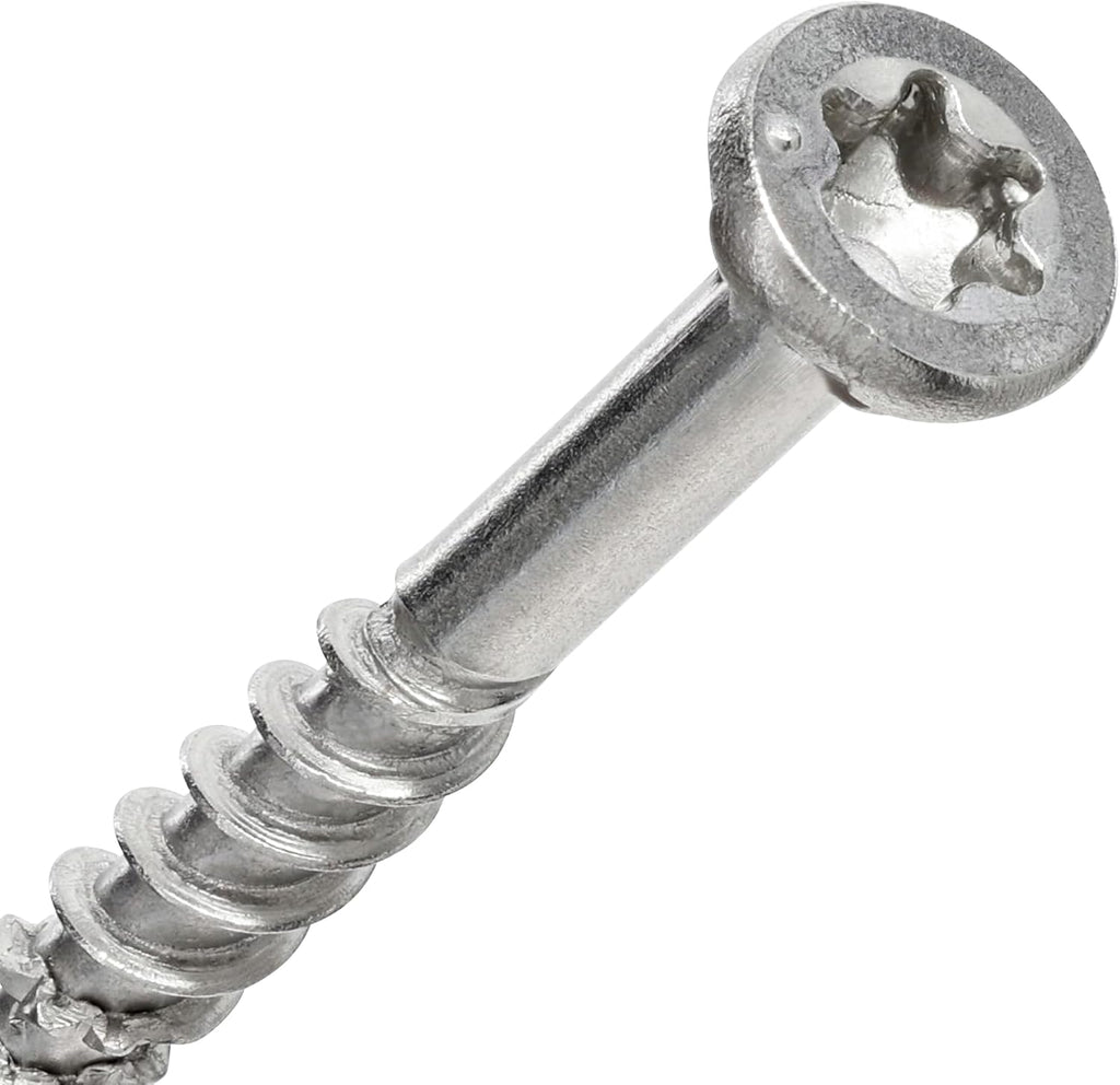 Power Pro 48625 Wood Screws, #8 x 1, Premium Stainless Marine Screws, Rust Resistant, Stainless Steel, 5lb Tub, 860 pcs