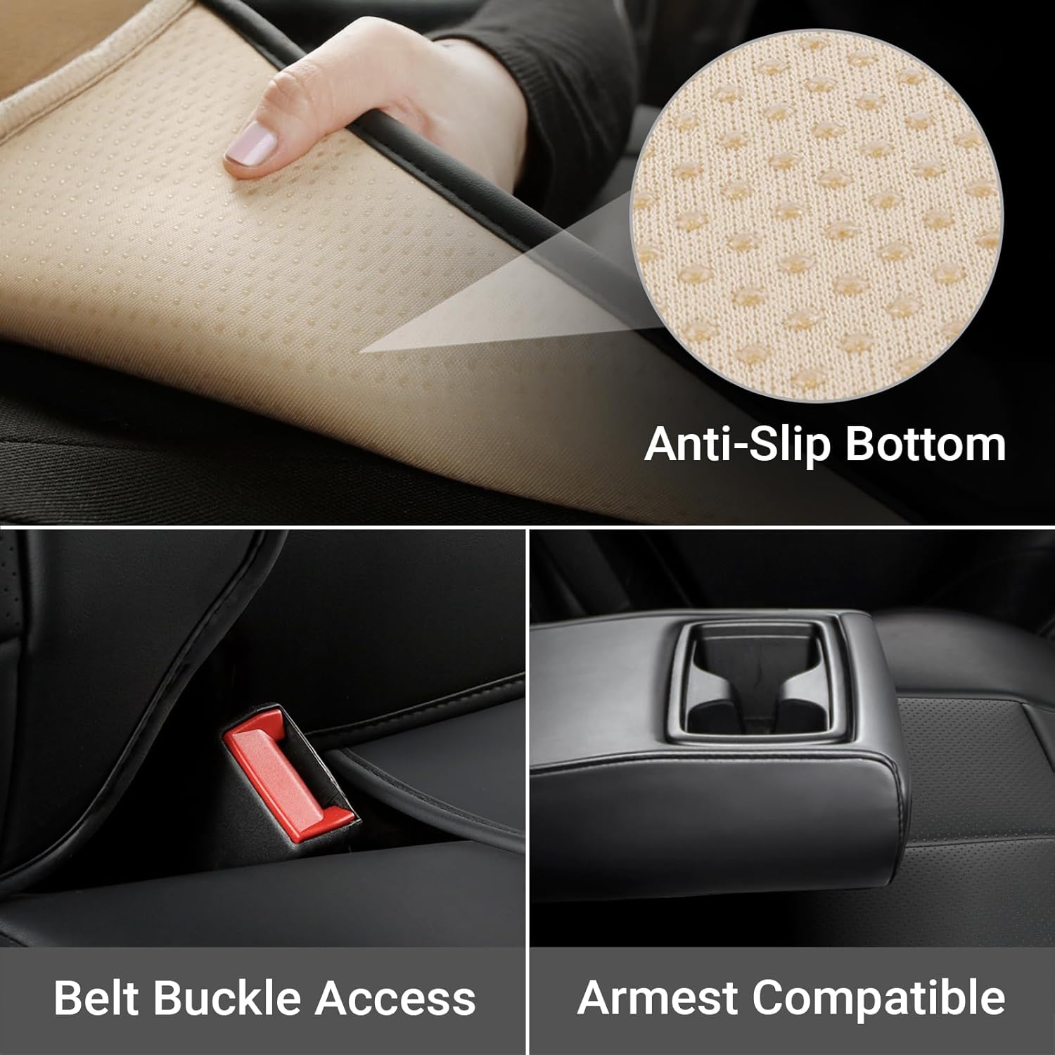 Coverland Custom Car Seat Covers Compatible with 2003-2008 Mazda, Mazda6 Sport Wagon - Premium Leather Non-Slip Memory Foam Waterproof Seat Cover Custom fit Interior Protector [Rear-Black]