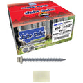 10 x 2-1/2' Light Stone Metal Roofing Screws - Hex Washer Head- Self-Starting/Tapping - EPDM Washer. 4 X 250 Bags - 1,000 Screws