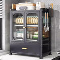 Dish Drying Rack,Microwave Stand, Bakers Rack with Storage, Dish Drying Rack, Kitchen Countertop with Drawers Dish Cabinet, Kitchen Storage Cabinet