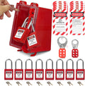 23 PCS Lockout Tagout Kits, Loto Kit 4 Kinds of Lockouts, Hasps, Tags, Box, Padlocks Lockout Tools for Electrical Risk Removal in Industrial Lock Box Group Locks Out Station (Lock Box Kits)