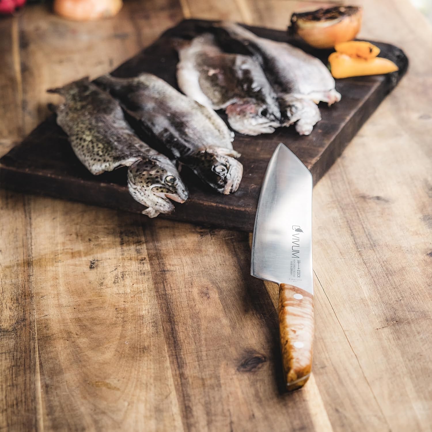 F. DICK – VIVUM Chef Knife – Allround Knife with 8.2' blade & 58 HRC - Ideal for meat, fish & vegetables - Stainless steel - Ultra sharp - Birchwood handle – Made in Germany