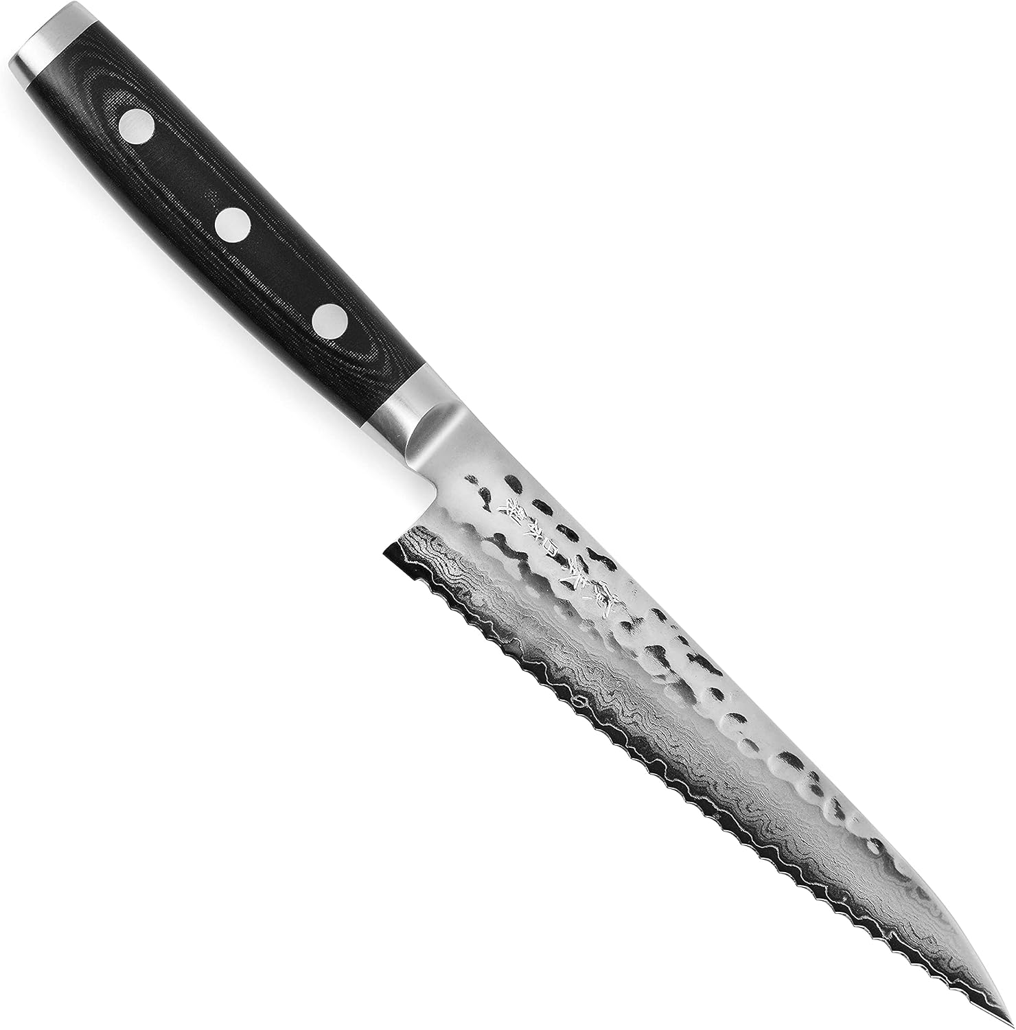Enso HD Hammered Damascus 6-inch Serrated Utility Knife