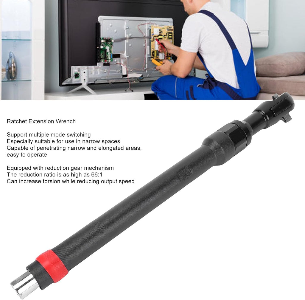 LICAEVEY Offset Extension Wrench, Impact Ready Ratchet Extender with 3/8 1/4 1/2 Square Drive Adapters, High Torque 150N.m Tool for Tight Spaces