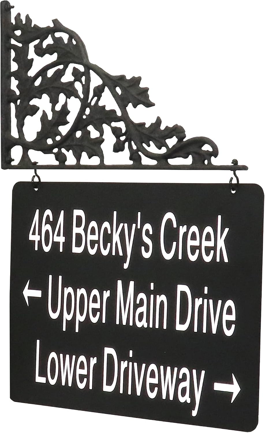 Address America Double-Sided, Reflective Oak Lamppost Sign with XL Plaque