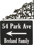 Address America Double-Sided, Reflective Oak Lamppost Sign with XL Plaque