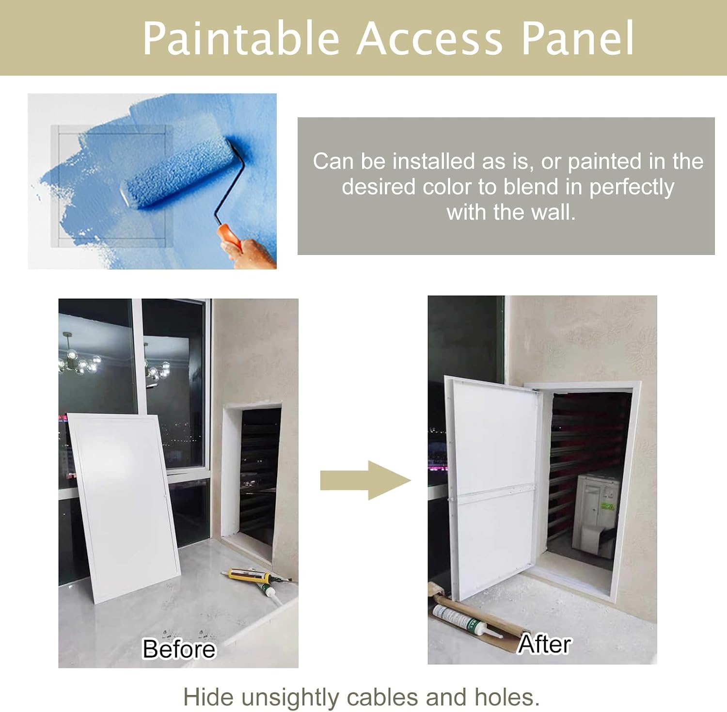 8x10 12x18 14x18 16x20 24x30 Access Door, Metal Access Panel for Plumbing/Cable, Wall/Ceiling Access Panel, Electrical Inspection Hatch(35x75cm/14x30in)