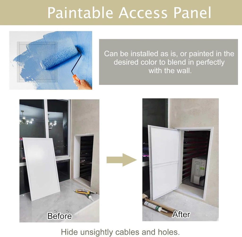 8x10 12x18 14x18 16x20 24x30 Access Door, Metal Access Panel for Plumbing/Cable, Wall/Ceiling Access Panel, Electrical Inspection Hatch(60x60cm/24x24in)