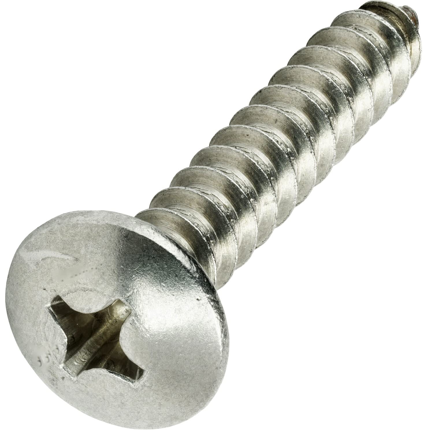 #1 x 1/2' Sheet Metal Screws Kit Hardware Truss Head Phillips Stainless Steel Pack of 2500 Fastener Set LS22865F