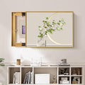Hidden Electricity Meter Box Decorative Painting, Electrical Panel Cover for Home Decor, Breaker Box Pegboard Protection Cover, Crystal Film Surface(Gold 2,60 * 50cm/23.6 * 19.7in)