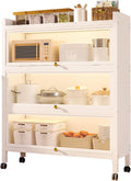 4-Tier Kitchen Pantry Storage Cabinet, Coffee Bar Baker's Rack with Flip Door Drawer, 100Cm Space-Saving Kitchen Organizer for Home Dining Room