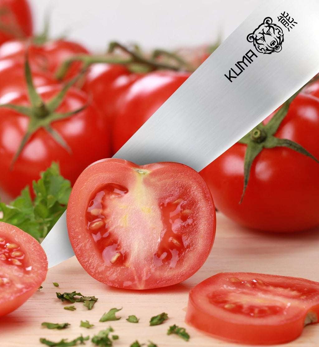 KUMA Multi Purpose Chef Knife (Set of 5) - Razor Sharp Out Of The Box - 8 Inch Chefs Knife for Carving, Slicing & Chopping - Ergonomic Handle - Professional Cooking Kitchen Knife - Cuts Like A Dream