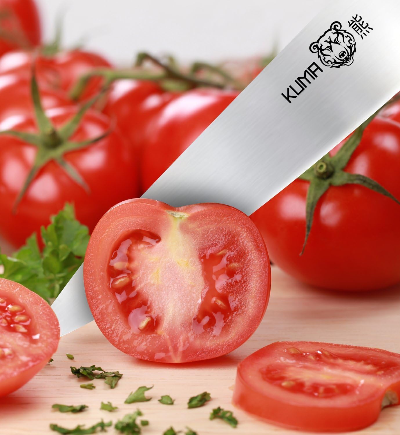 KUMA Multi Purpose Chef Knife (Set of 5) - Razor Sharp Out Of The Box - 8 Inch Chefs Knife for Carving, Slicing & Chopping - Ergonomic Handle - Professional Cooking Kitchen Knife - Cuts Like A Dream