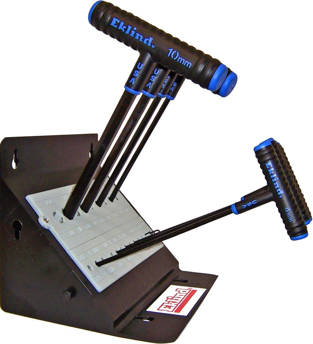 EKLIND 64911 Power-T Handle Hex Key allen wrench - 8pc set Metric MM sizes 2-10 9in shaft w/Stand