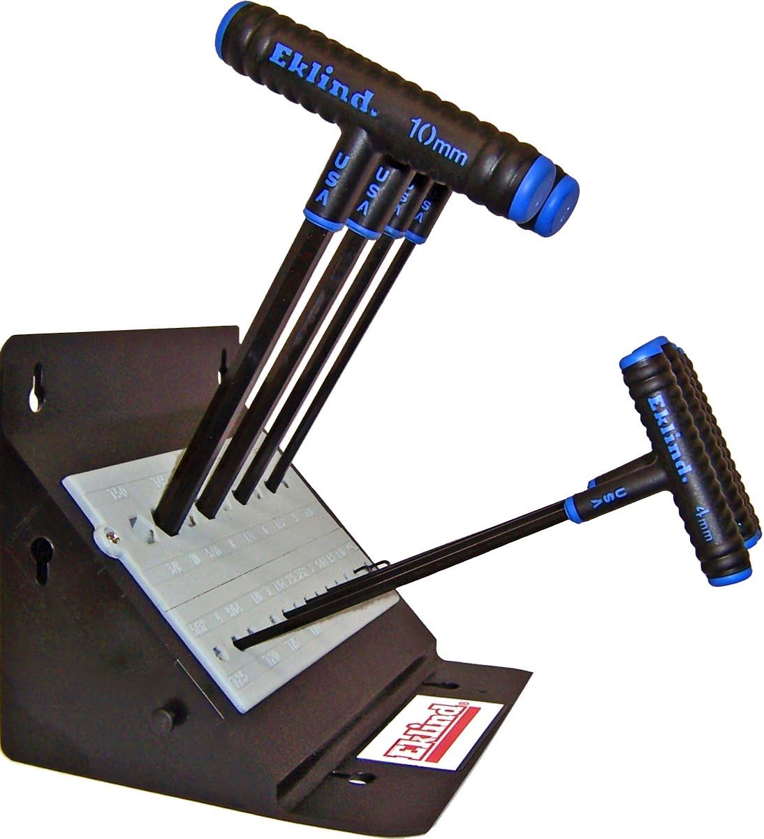 EKLIND 64911 Power-T Handle Hex Key allen wrench - 8pc set Metric MM sizes 2-10 9in shaft w/Stand