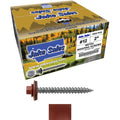 12 x 2 RED Metal Roofing Screws - Hex Washer Head- Self-Starting/Tapping - EPDM Washer. 4 X 250 Bags - 1,000 Screws
