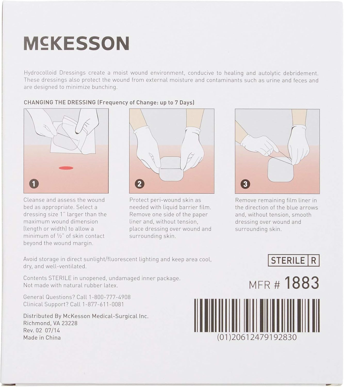 McKesson Hydrocolloid Dressing, Sterile, Thin (20 Boxes, 200 Dressings Total) - Self-Adhesive Sterile Bandage, Waterproof Patch for Bed Sore, Mild Burn, Blister, Acne Care - 4 in x 4 in