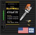 Heavy Duty 4x4 PVC Garage SlatWall Storage System (with Endcaps & Screws) - Modular Slat Wall Paneling for Garage Wall Organizer - Interlocking SlatWall Panels for Home & Commercial Use (Black)