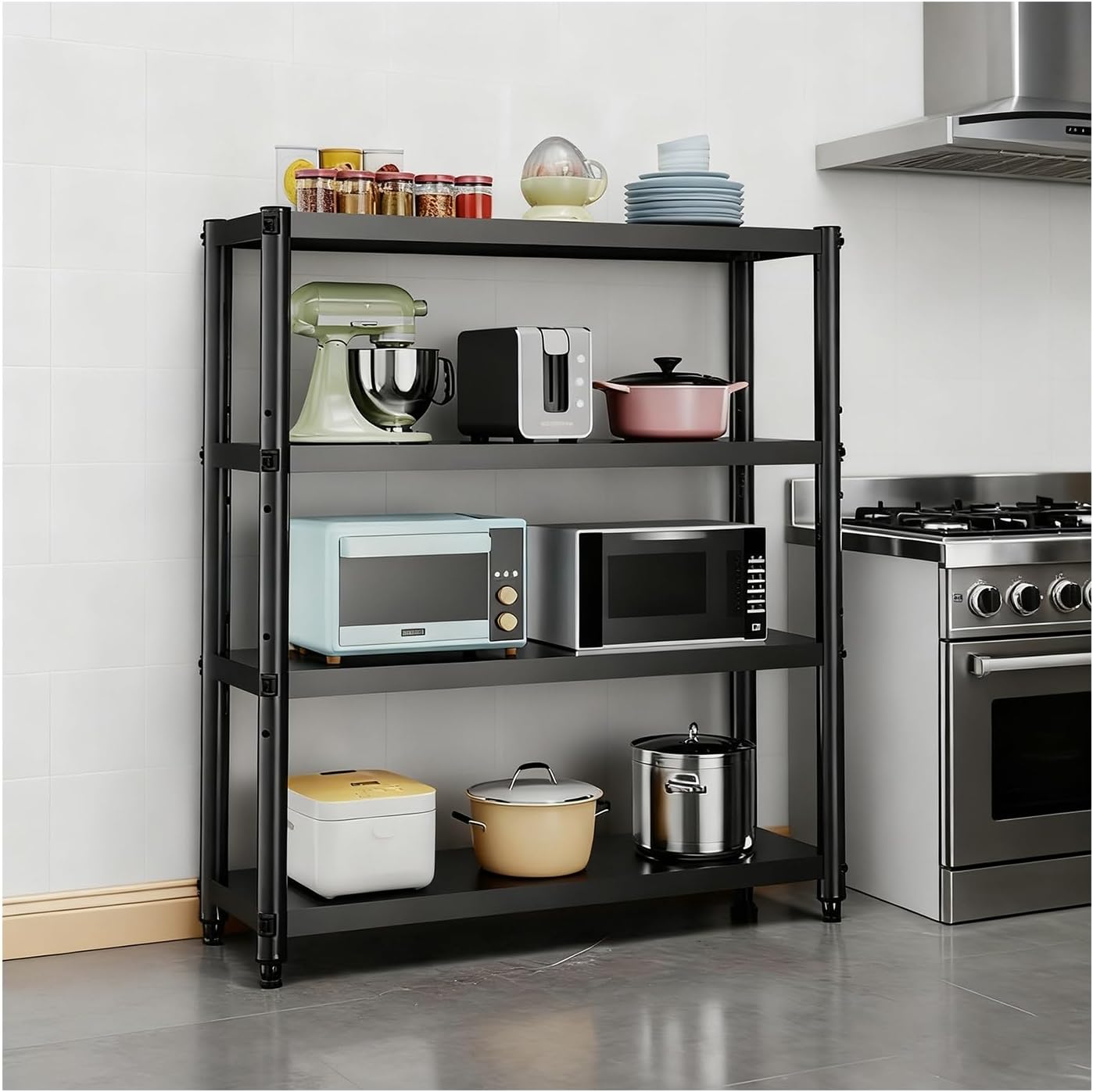 Microwave Stand with Storage Cabinet，Bakers Racks for Kitchens，Suitable for Kitchens, Living Rooms, Bedrooms, Entryways, Bathrooms, and Other Similar Spaces.(120 * 30 * 120CM)